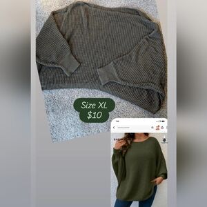 Olive Green Sweater - Size XL